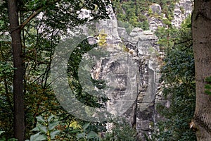 Steep cliffs in the gorge