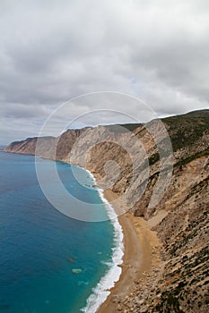 Steep cliffs and lonely beach