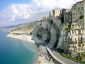 Steep coast in Calabria, Italy