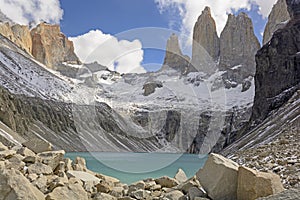 Steep Crags above an Alpine Lake