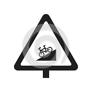 steep descent sign icon. Trendy steep descent sign logo concept