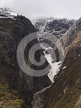 Steep Glacially Polished Cliffs at Tracy Arm Fjord, Southeast Alaska