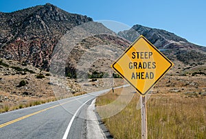 Steep Grades Warning Sign