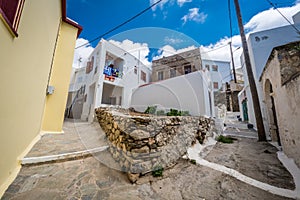 Steep and narrow alleys in Mesochori village