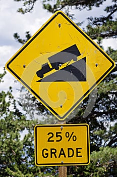 Steep Road Sign