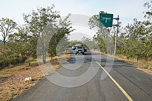 Steep road to Preah Vihear Temple checkpoint, Cambodia