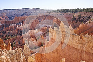 Steep Rock Formation in Bryce Canyon Amphitheater