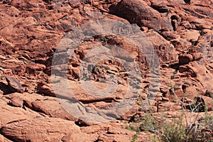 Steep rock at Red Rock Canyon in Las Vegas