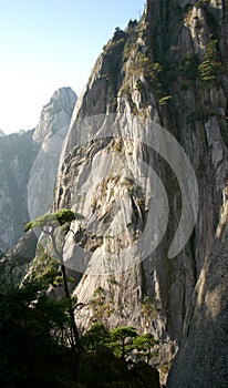 Steep rocky mountainside