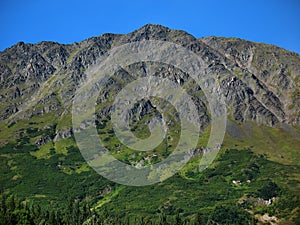 Steep Rugged Mountain on the Kenai Peninsula photo