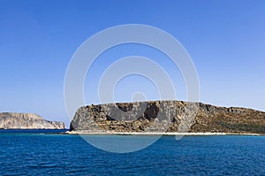 Steep shores of the Greek islands