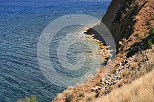 Steep slope on mediterranean coast
