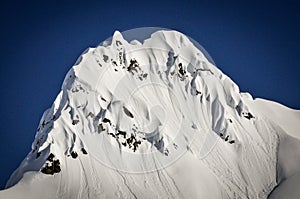 Steep Snow Covered Mountain Top, Alaska