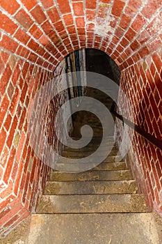 Steep stairs in the tunnel