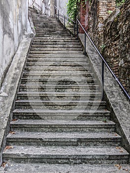 Steep stairway going up to the Trsat Castle.