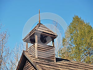 Steeple of 1897 Garden Creek Baptist Church