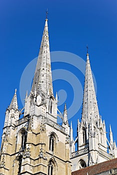 Steeple of the church of Bayonne photo