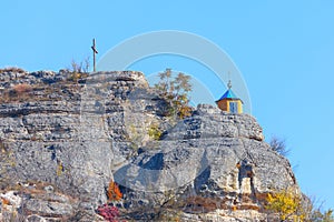 Steeple on the hill of Monastery Saharna