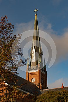 Steeple of St. Mary`s Parrish, Annapolis, Maryland