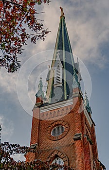 Steeple of St. Mary`s Parrish, Annapolis, Maryland