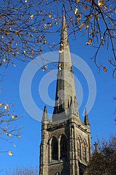 Steeple, St Peter`s, Lancaster Cathedral, England