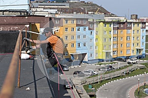 Steeplejack at work