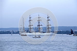 Steerboard of huge Russian sailship Sedov