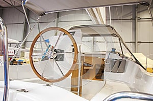 Steering of luxury yacht