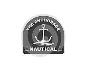 steering ship vector logo icon of nautical maritime