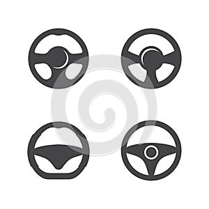 Steering wheel car logo icon