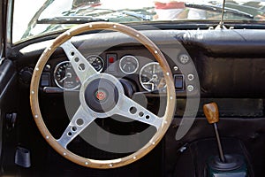 Steering wheel of classic MG