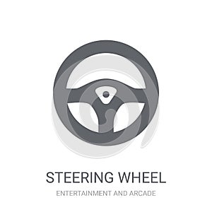 Steering wheel icon. Trendy Steering wheel logo concept on white