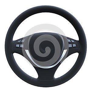 Steering Wheel Isolated on White Background