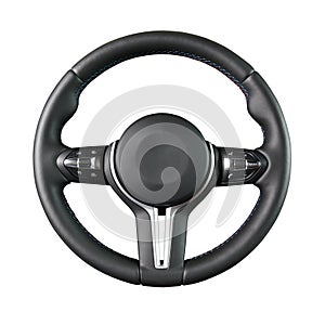 Steering wheel isolated on the white background