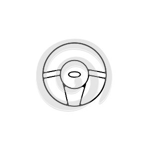 Steering wheel line icon. car steering wheel linear outline icon