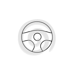 steering wheel line icon. car steering wheel linear outline icon