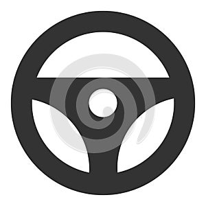 Steering Wheel - Raster Icon Illustration