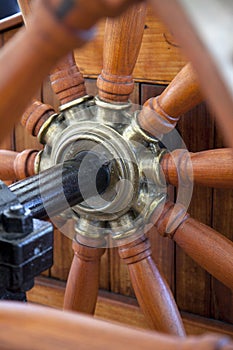 Steering wheel of the ship