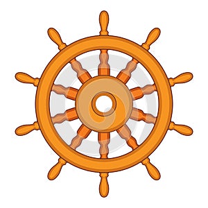 Steering wheel of a ship, boat and yacht. vector