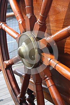 Steering wheel of the tall ship