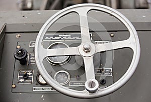 steering wheel U.S.A army Jeep Interior detail