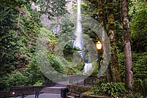 Steetlights at waterfalls viewing area