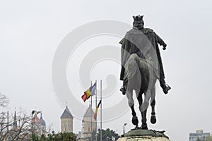 Stefan cel Mare statue in Iasi, Romania