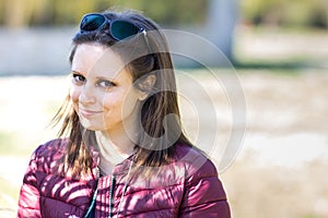 Stefania`s portrait at the park in early spring