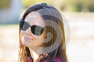 Stefania`s portrait at the park in early spring