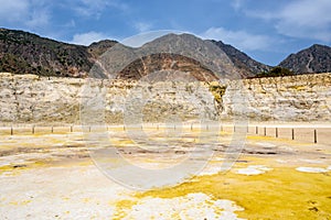 The Stefanos crater, volcano, Nisyros island, Greece