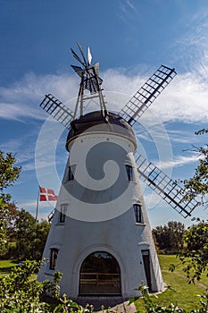 Steg Island mill near Middelfart. The mill was built at the same time as LangÃ¸ Mill to pump water from the area in connection