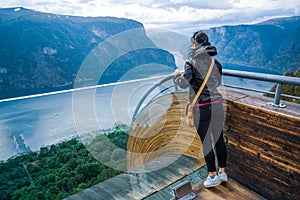 Stegastein Lookout Beautiful Nature Norway observation deck view