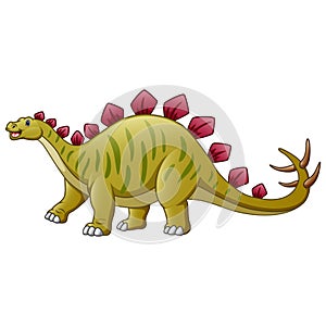 A stegosaurus cartoon isolated on white background