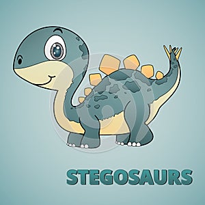 Stegosaurus cartoon style